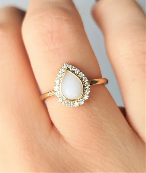 Gold Teardrop Ring DIY Breastmilk Jewelry KIT - Image 2
